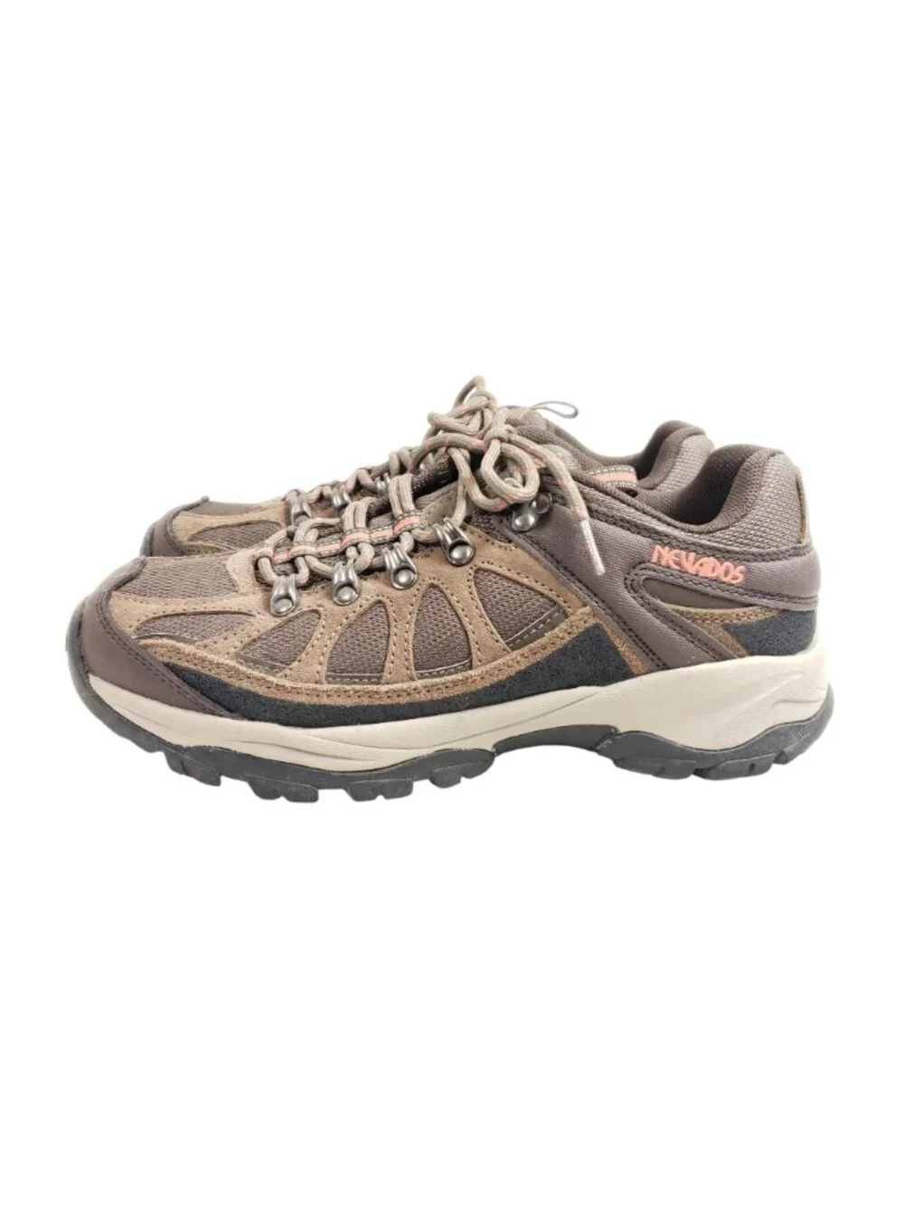Nevados Womens Size 8.5 Wide Brown Low Hiking Shoes Mesh Suede